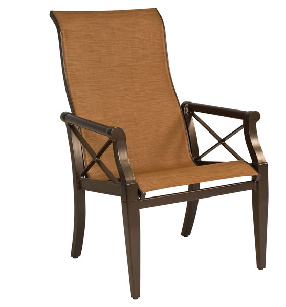 Picture of Woodard Andover Sling High Back Dining Arm Chair