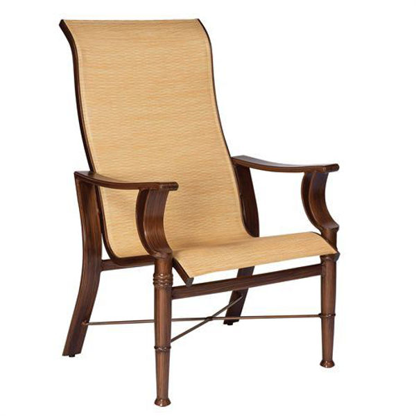 Picture of Woodard Arkadia Padded Sling High Back Dining Arm Chair