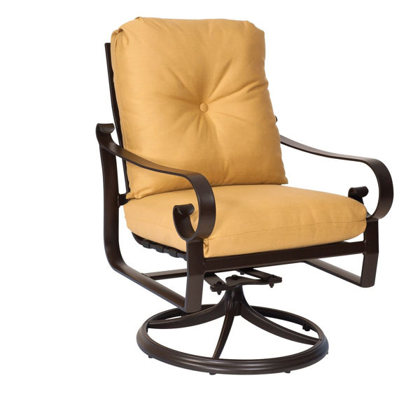 Picture of Woodard Belden Cushion Swivel Rocker Dining Arm Chair