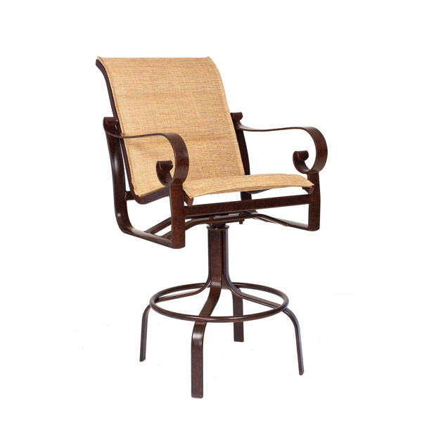 Picture of Woodard Belden Padded Sling Swivel Bar Stool