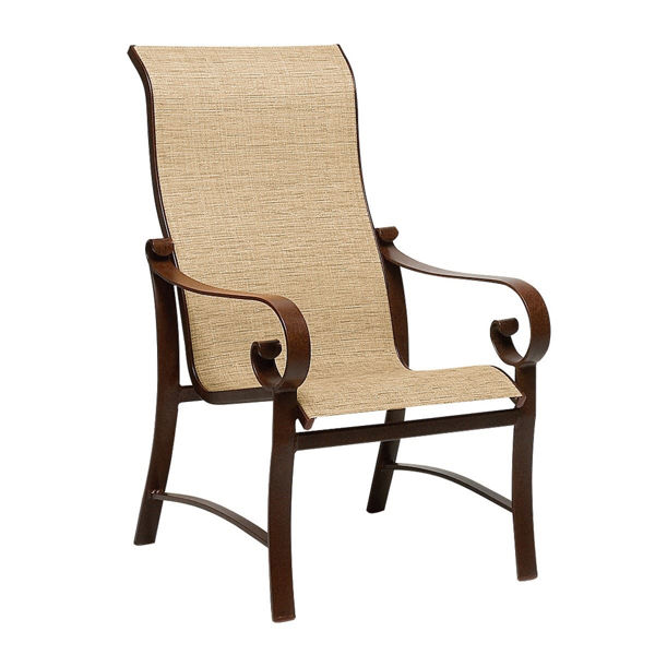 Picture of Woodard Belden Sling High Back Dining Arm Chair