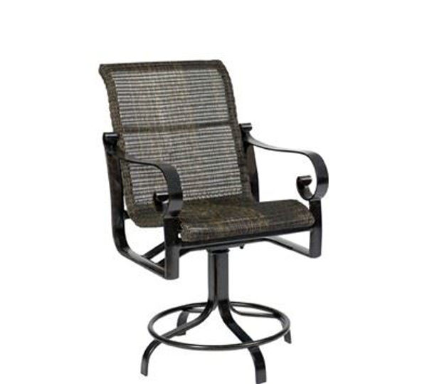 Picture of Woodard Belden Woven Swivel Counter Stool