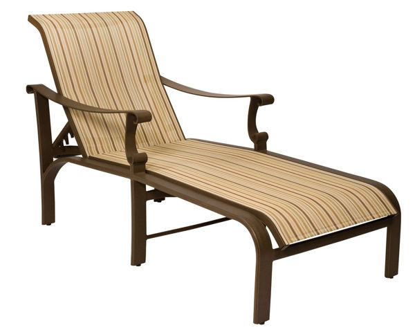 Picture of Woodard Bungalow Sling Adjustable Chaise Lounge