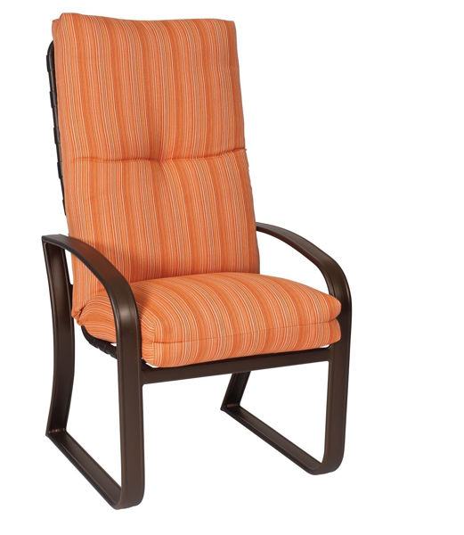 Picture of Woodard Cayman Isle Cushion High Back Dining Arm Chair