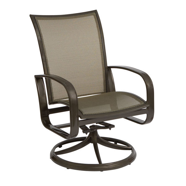 Picture of Woodard Cayman Isle Flex Swivel Rocker Dining Arm Chair