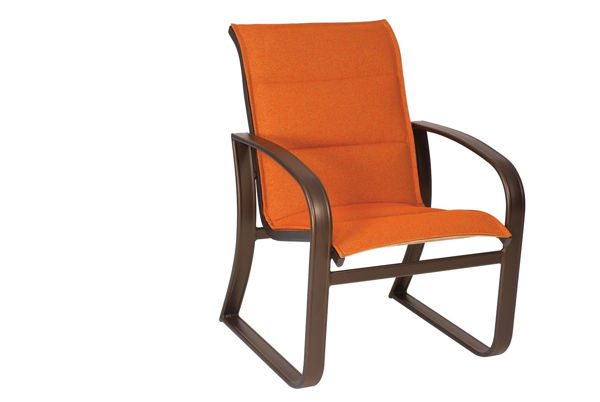 Picture of Woodard Cayman Isle Padded Sling Dining Arm Chair