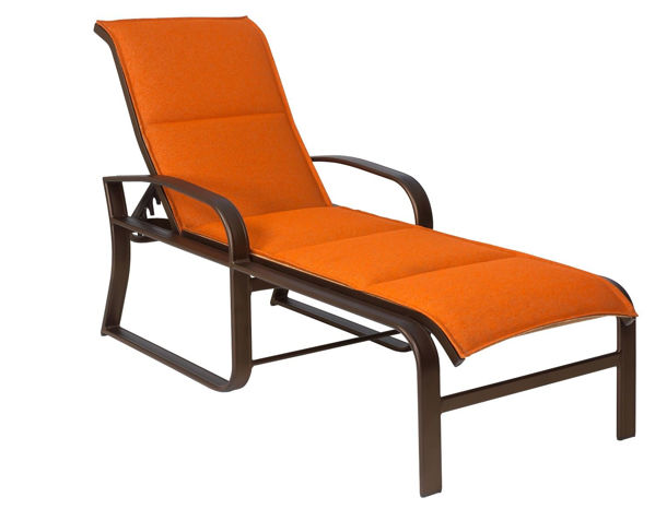 Picture of Woodard Cayman Isle Padded Sling Adjustable Chaise Lounge