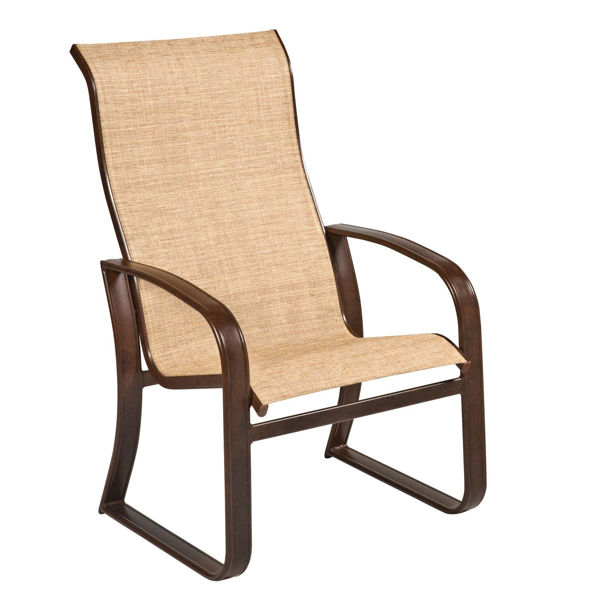 Picture of Woodard Cayman Isle Sling High Back Dining Arm Chair
