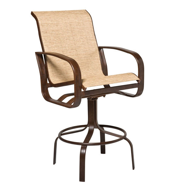 Picture of Woodard Cayman Isle Sling Swivel Bar Stool