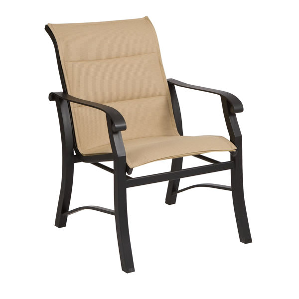 Picture of Woodard Cortland Padded Sling Dining Arm Chair