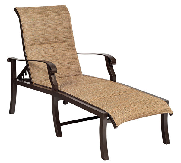 Picture of Woodard Cortland Padded Sling Adjustable Chaise Lounge