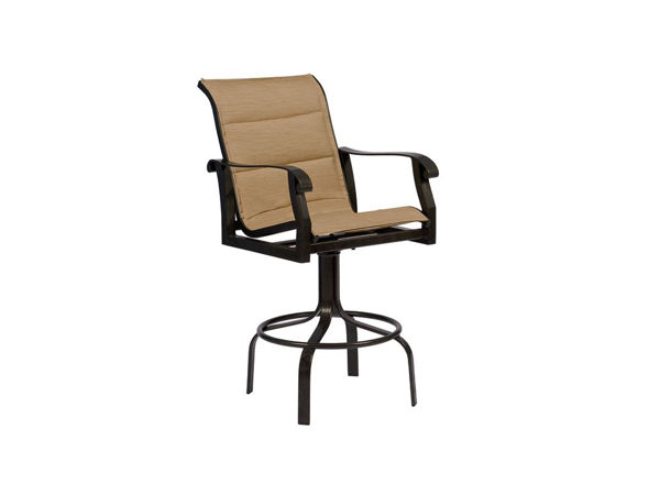 Picture of Woodard Cortland Padded Sling Swivel Bar Stool