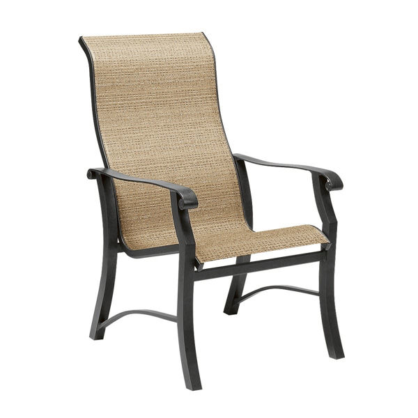 Picture of Woodard Cortland Sling High Back Dining Arm Chair