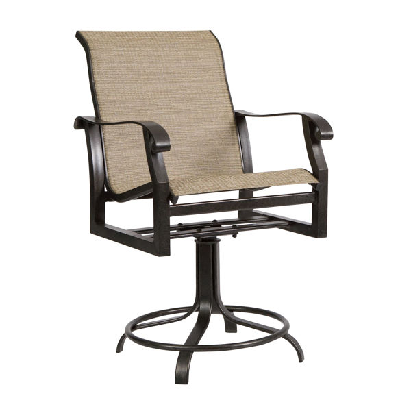 Picture of Woodard Cortland Sling Swivel Counter Stool