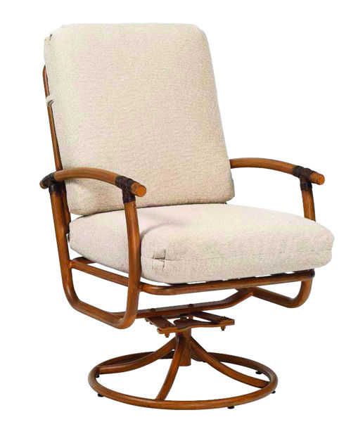 Picture of Woodard Glade Isle Cushion Swivel Rocker Dining Arm Chair