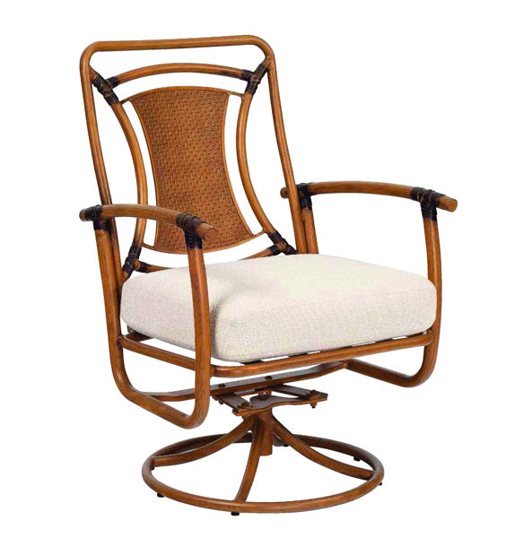 Picture of Woodard Glade Isle Cushion Formal Swivel Rocker Dining Arm Chair