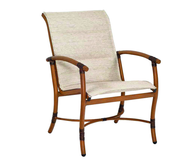 Picture of Woodard Glade Isle Padded Sling Dining Arm Chair