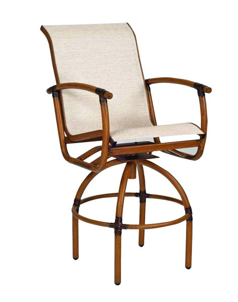 Picture of Woodard Glade Isle Padded Sling Swivel Bar Stool