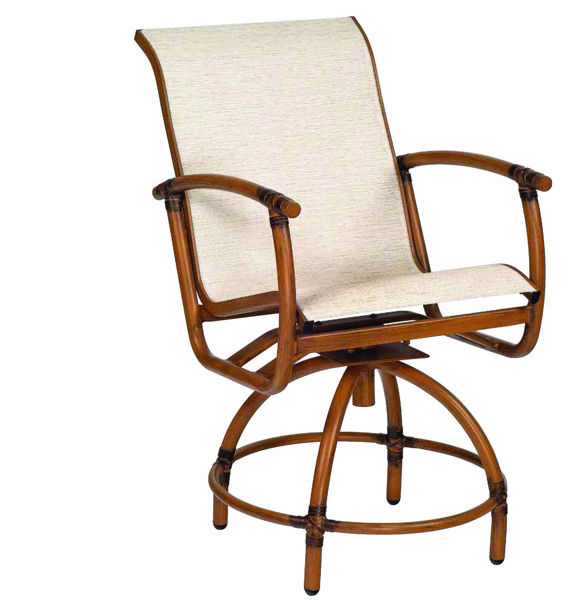 Picture of Woodard Glade Isle Sling Swivel Counter Stool