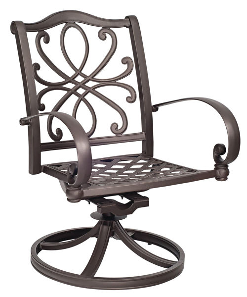 Picture of Woodard Holland Swivel Rocker Dining Arm Chair