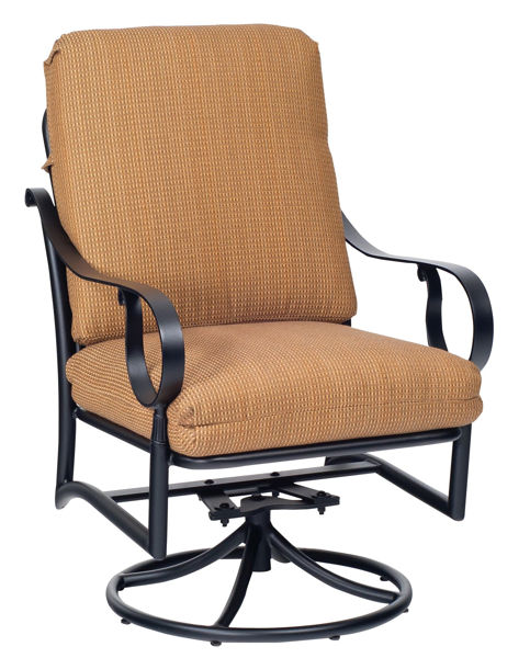 Picture of Woodard Ridgecrest Cushion Swivel Rocker Dining Arm Chair