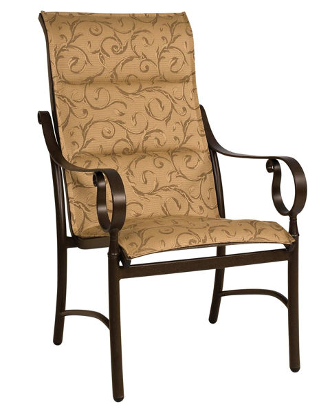 Picture of Woodard Ridgecrest Padded Sling  High Back Dining Arm Chair