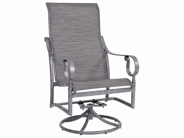 Picture of Woodard Ridgecrest Padded Sling  High Back Swivel Rocker Dining Arm Chair