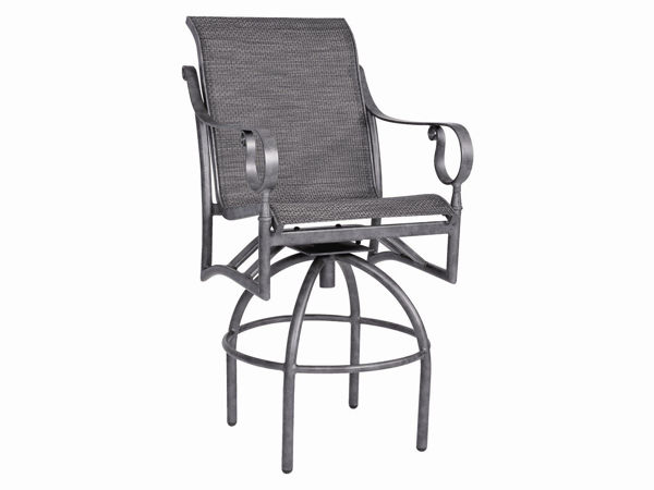 Picture of Woodard Ridgecrest Padded Sling Swivel Bar Stool