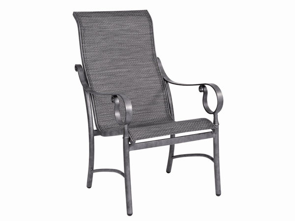 Picture of Woodard Ridgecrest Sling High Back Dining Arm Chair