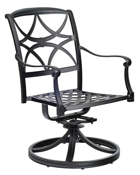 Picture of Woodard Wiltshire Swivel Rocker Dining Arm Chair