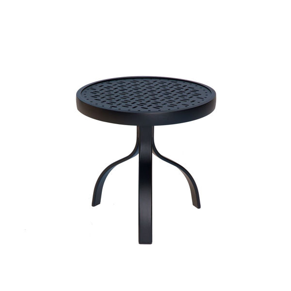 Picture of Woodard Deluxe Tables in Aluminum with Lattice Top 18" Round End Table