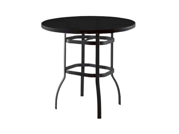 Picture of Woodard Deluxe Tables in Aluminum with Trellis Top 42" Square Bar Height Umbrella Table