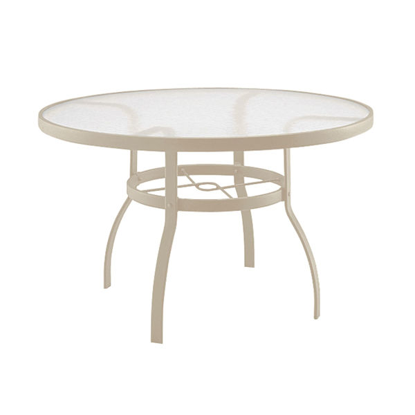 Picture of Woodard Deluxe Tables in Aluminum with Acrylic Top 48" Round Umbrella Table