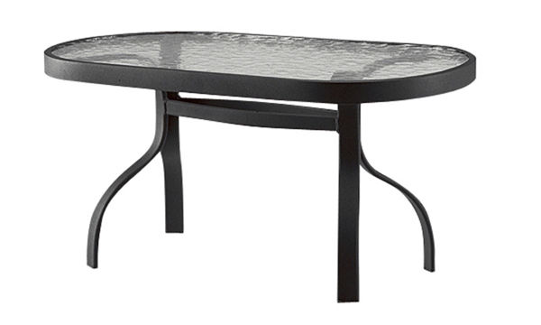 Picture of Woodard Deluxe Tables in Aluminum with Obscure Glass 19' x 37' Rectangular Coffee Table
