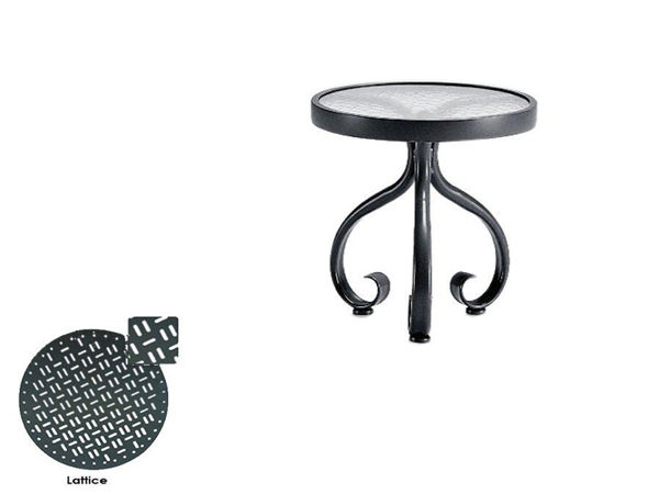 Picture of Woodard Ramsgate Tables in Aluminum with Lattice Top 18" Round End Table