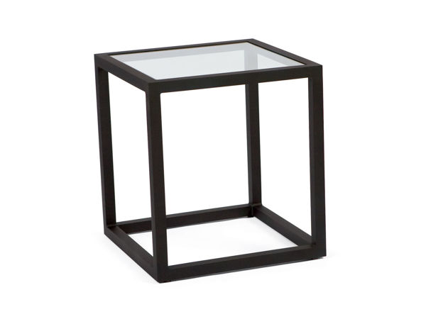 Picture of Woodard Salona Aluminum with Clear Glass Top End Table