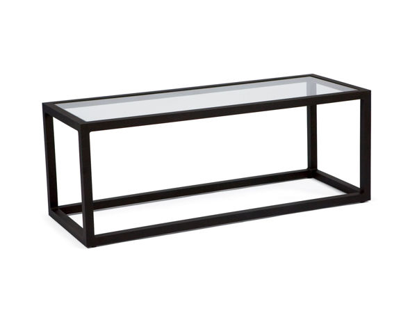 Picture of Woodard Salona Aluminum with Clear Glass Top Coffee Table