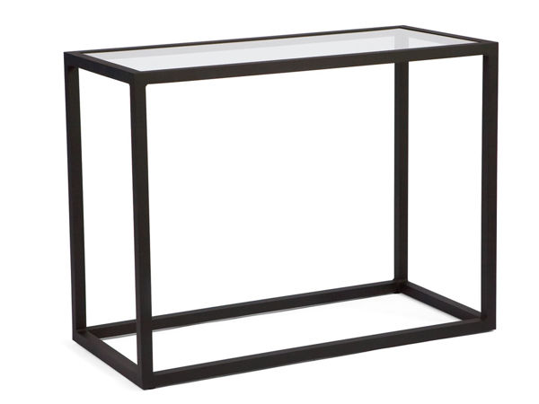 Picture of Woodard Salona Aluminum with Clear Glass Top Console Table
