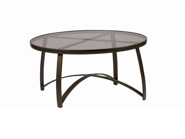 Picture of Woodard Wyatt Aluminum with Obscure Glass 36" Round Umbrella Coffee Table