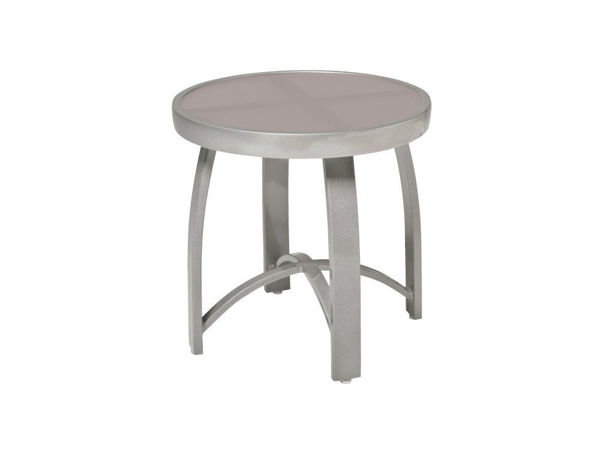 Picture of Woodard Wyatt Aluminum with Bronze Glass 18" Round End Table