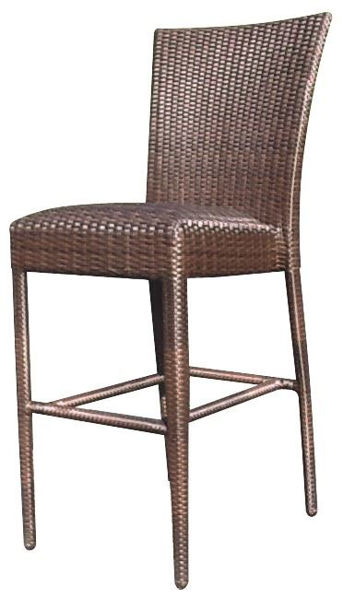 Picture of Woodard All Weather Padded Seat Bar Stool without Arms