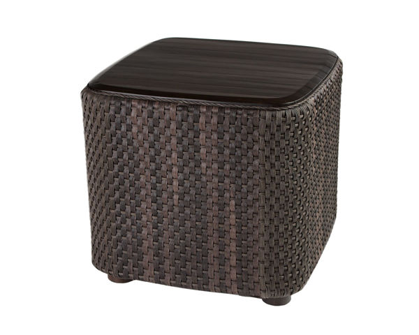 Picture of Woodard Aruba End Table with Teak Top