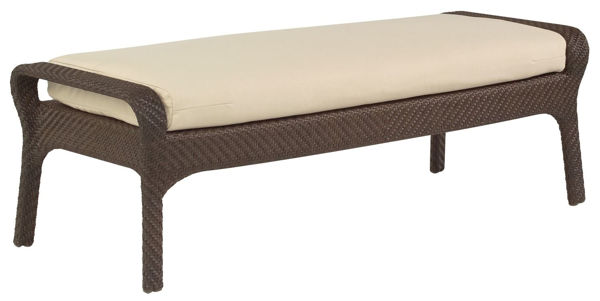 Picture of Woodard Bali Love Seat Ottoman