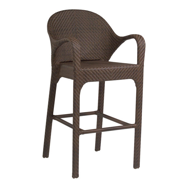 Picture of Woodard Bali Bar Stool with Arms