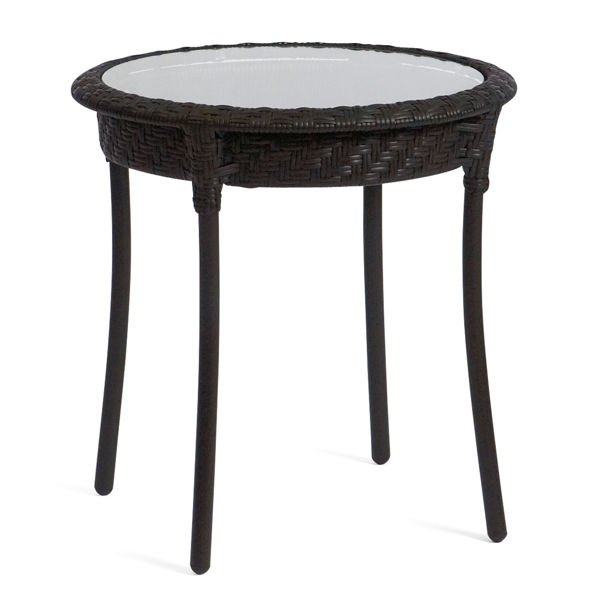 Picture of Woodard Barlow Round End Table - Dark Roast