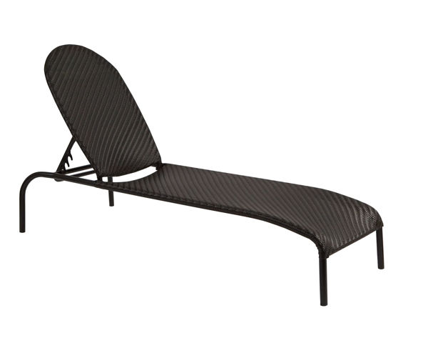Picture of Woodard Barlow Adjustable Chaise Lounge - Stackable - Dark Roast