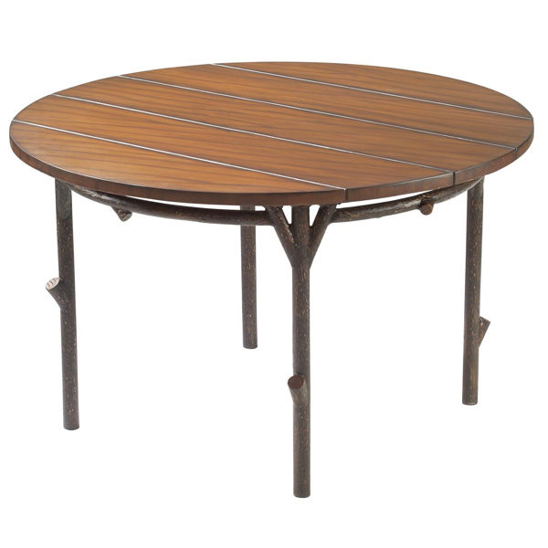 Picture of Woodard Chatham Run Round Dining Table with Faux Wood Top