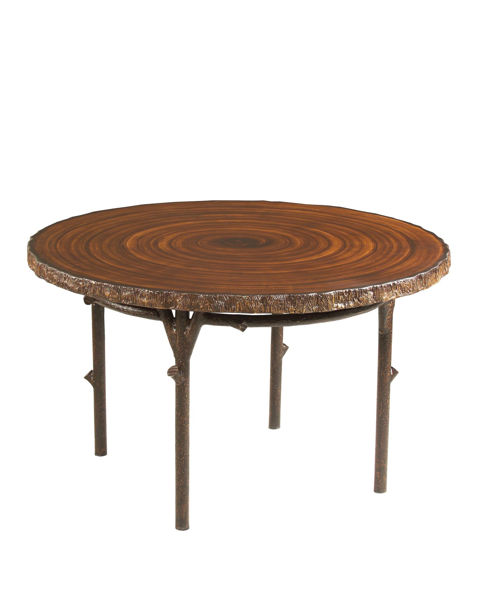Picture of Woodard Chatham Run Heartwood Round Dining Table