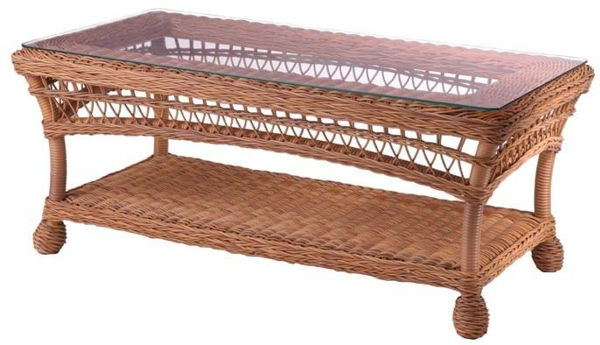 Picture of Woodard Cottage Coffee Table with Glass Top