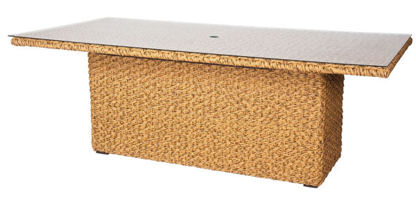 Picture of Woodard Mona Woven Rectangular Dining Table